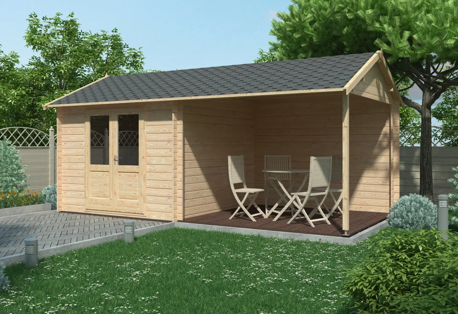 Elise 3×5.9 m Wooden Garden Shed