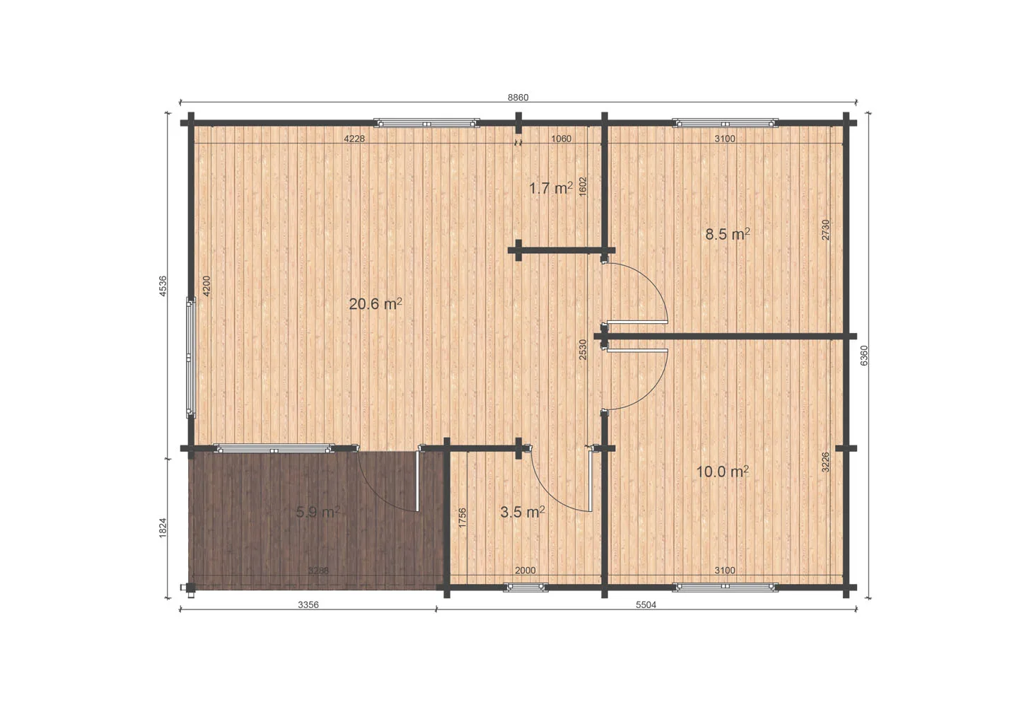 Iberica T2 6.36x8.86 m - Image 24