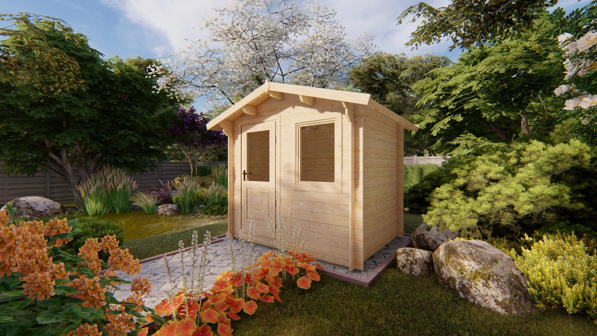 Mantova 2.5×2 m Wooden Storage Shed | Compact Timber Garden Storage