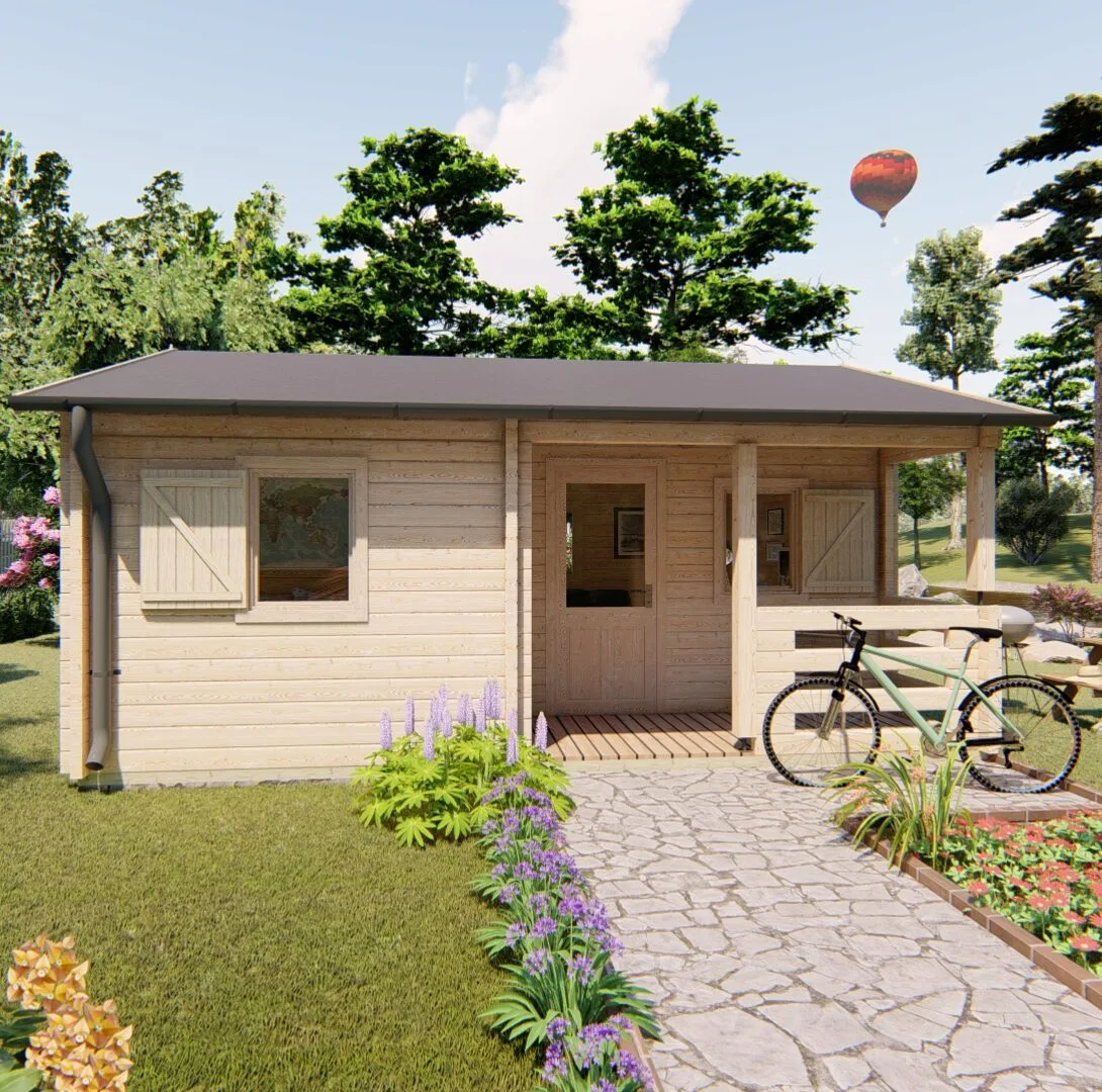 Eco-friendly Scandinavian wooden house quick build delivered to Australia