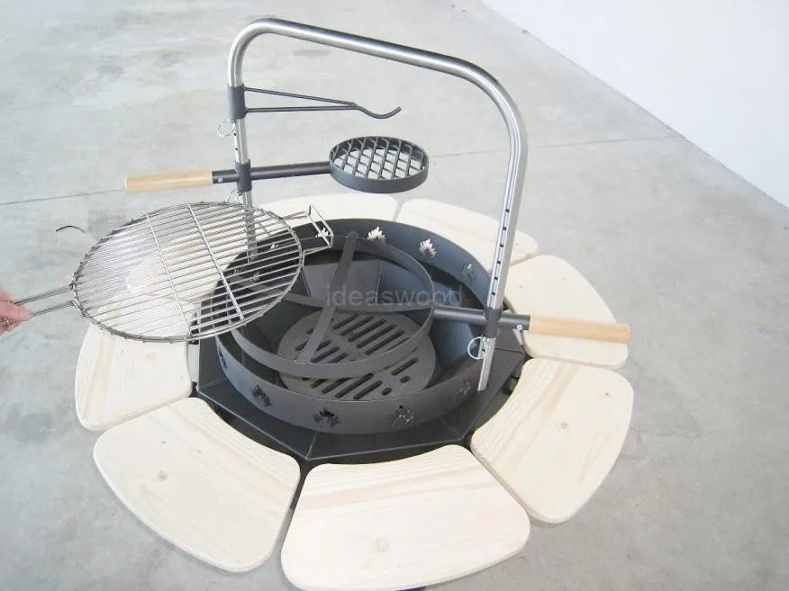 Flame BBQ Grill – Stylish Outdoor Cooking with Wood or Charcoal