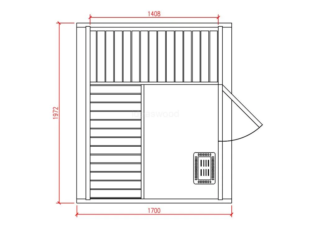 Sauna barrel 1,7 m Ø 1,97m - Image 6